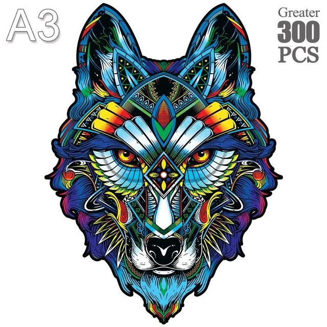 Wolf Animal Jigsaw Puzzles Adult Kids Christmas Gifts Educational Toys Games 12