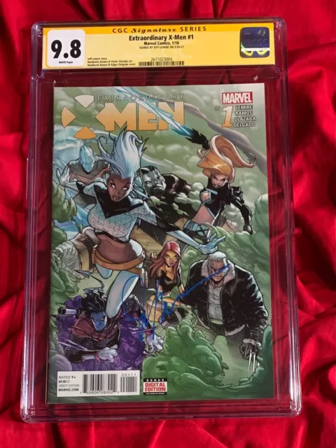 CGC SS 9.8~Extraordinary X-Men #1~Signed by Jeff Lemire~Blue~3004~Wolverine