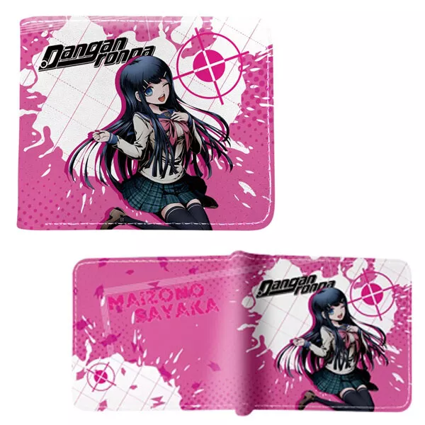 New Sayaka Maizono Style A DANGANRONPA BiFold Wallet Credit Card Billfold