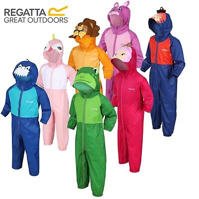 Regatta Puddle Charco Kids Boys Girls Waterproof All In One Rain Suit RRP £40