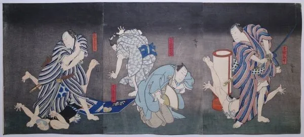 Ukiyo-e UTAGAWA HIROSADA Japanese Original Woodblock Print Edo Kamigata-e