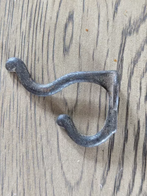 Old Weathered Coat Hook School Farmhouse Antique Primitive Iron Vintage 1900's