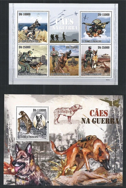 Sao Tome And Principe 2009 Block Mini Sheet Set Dogs MNH