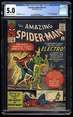 Amazing Spider-Man #9 CGC VG/FN 5.0 Off White to White 1st Appearance Electro!