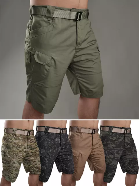 Uomo Militare Pantaloncini Militari Con Tasche Casual, Da Lavoro Cotone -