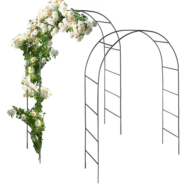 Rosenbogen Set 2 x Rankhilfe Torbogen Rankgitter Spalier Gartenbogen Rankgestell