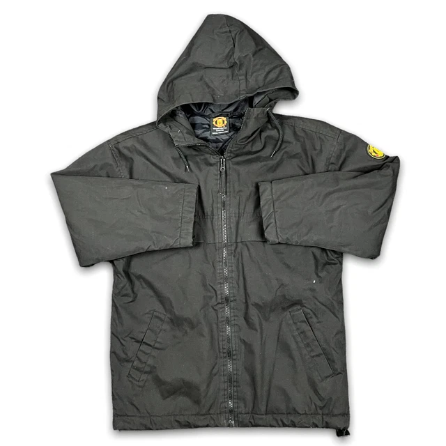 Manchester United Jacket Boys Size 10-11 Years Hooded Long Sleeve Black