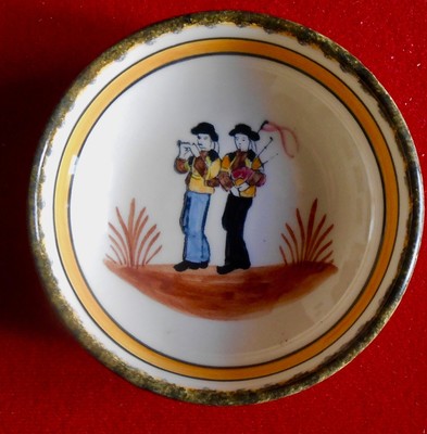 Ac ancien objet breton petit POELON Faîence HENRIOT QUIMPER n°519 