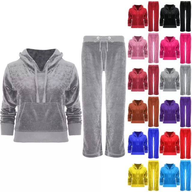 Ladies Lounge Wear Hooded 2 Piece Co Ord Jogging Bottoms Womens Tracksuit  Set