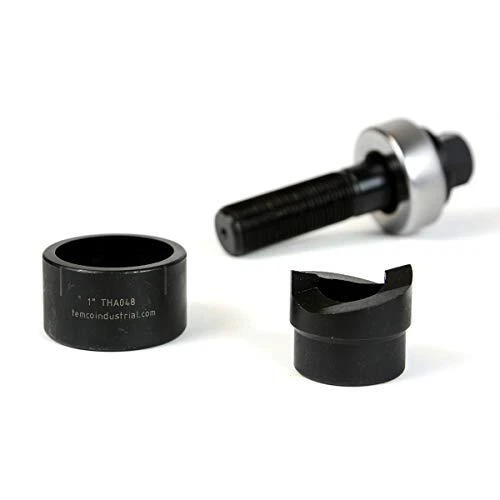 TEMCo TH0393-1" Conduit Hole Size Knockout Punch Unit with Manual Draw Stud –...