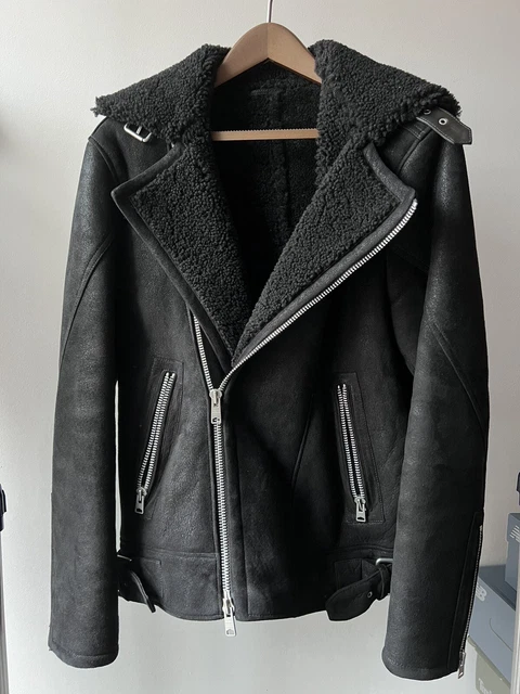 All saints shop myers shearling jacket