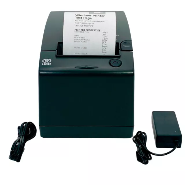 NCR 7198 Two-Sided Direct Thermal POS Receipt Label Printer for Retail Grocery