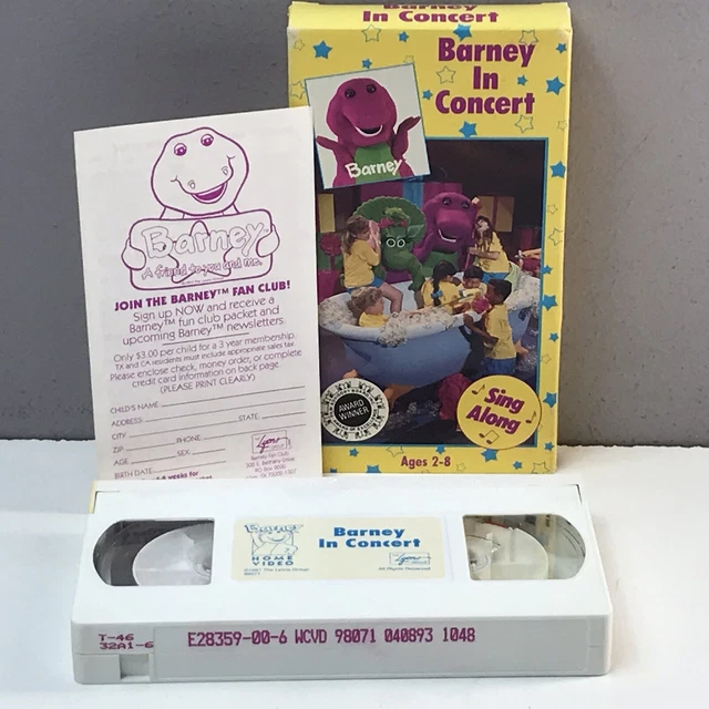 BARNEY IN CONCERT VHS Video VCR Tape 1991 Lyons SingAlong w Rare Promo Insert 22.28 PicClick CA
