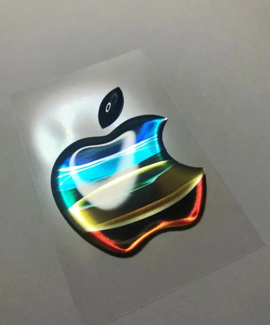1 x Apple-Aufkleber 3D-gewölbte Apple-Aufkleber für MacBook / 49 x 39 mm