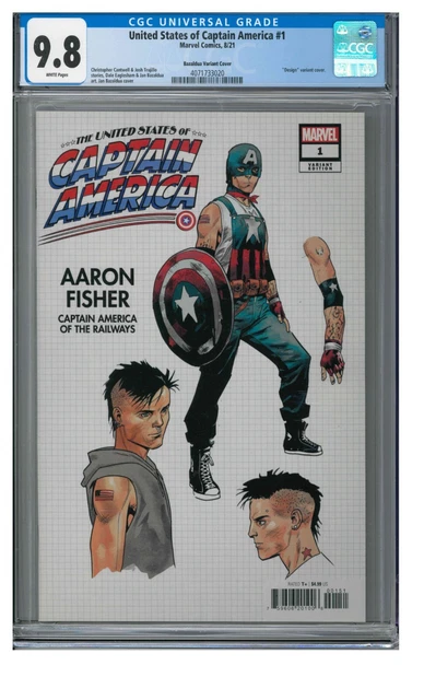United States of Captain America #1 (2021) Design Variant CGC 9.8 G085