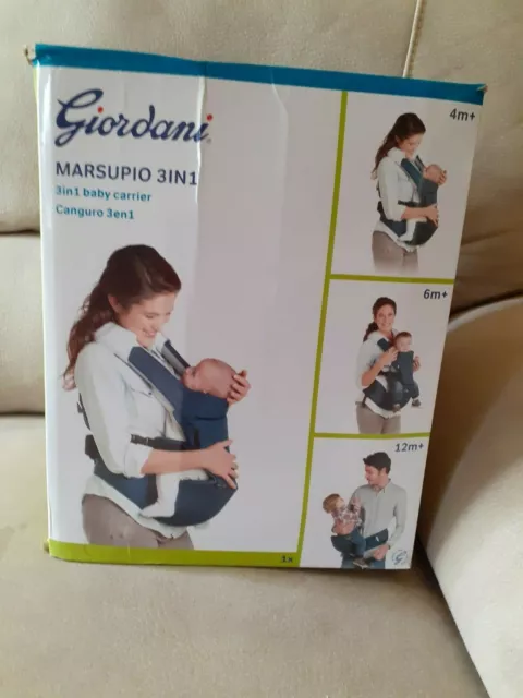 Marsupio 3 in 1 GIORDANI Porta bimbi Zaino Fascia bimbo