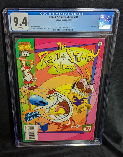 Ren & Stimpy Show # 44 (1996) CGC 9.4 RARE and  Low Print Run - Final Issue