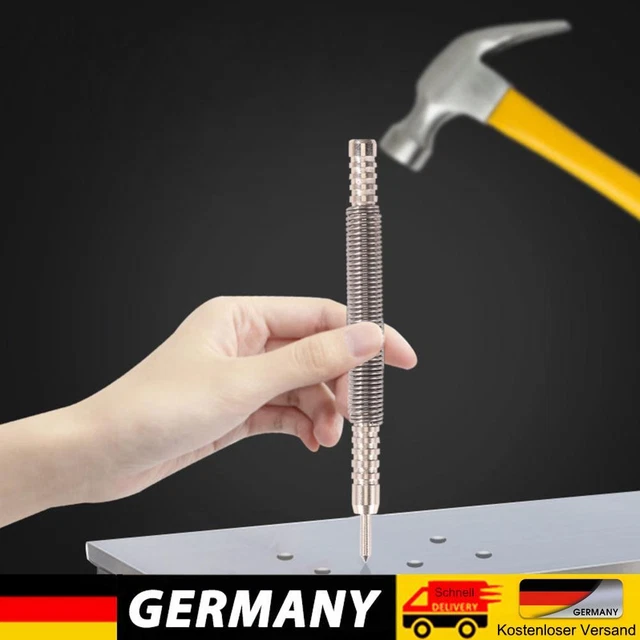 Punzone Centrale A Molla Automatico - Per Metallo, Legno E Plastica, Antiscivolo, 5 Pollici - Foto 2