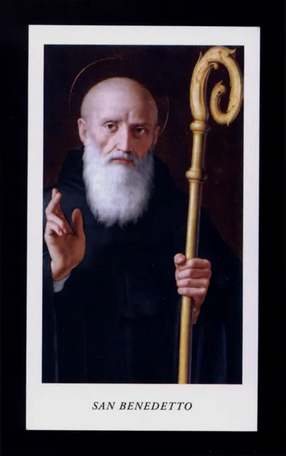 santino-holy card""ediz. EGIM  n.351 S.BENEDETTO AB.
