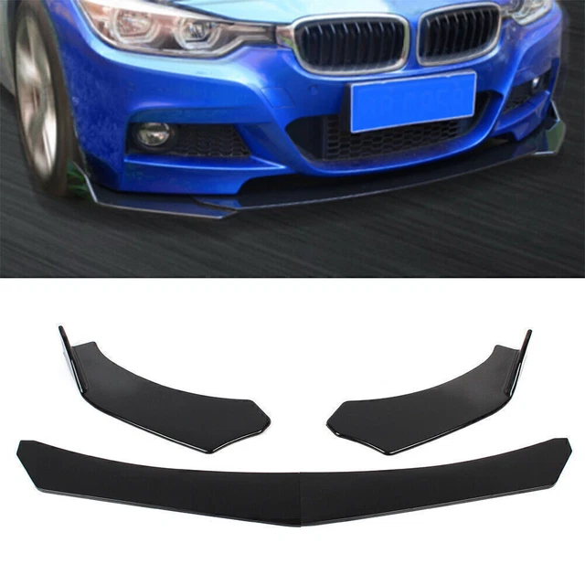 FRONT BUMPER LIP Chin Spoiler Splitter Body Kit Universal Glossy Black 4PCS EUR 43,93 PicClick FR