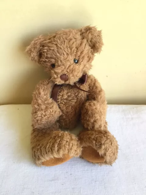 Vintage Russ Berrie Canterbury Brown Beanbag Teddy Bear Plush Stuffed Animal Toy