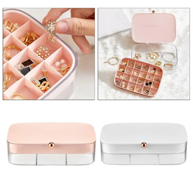Jewelry Storage Box Multi-Layer Case Holder for Rings Earrings Necklace