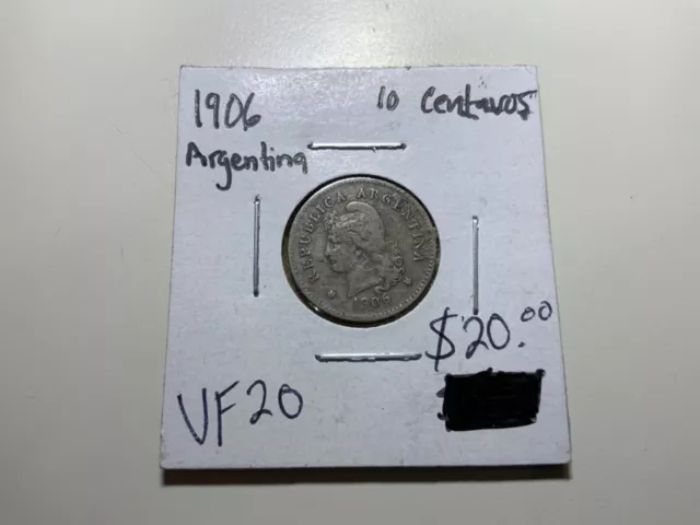 1906 Argentina 10 Centavos