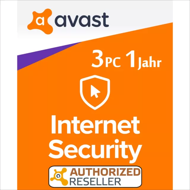 AVAST Internet Security 3 PC 1 Jahr 2024 Vollversion/Upgrade Antivirus Premium