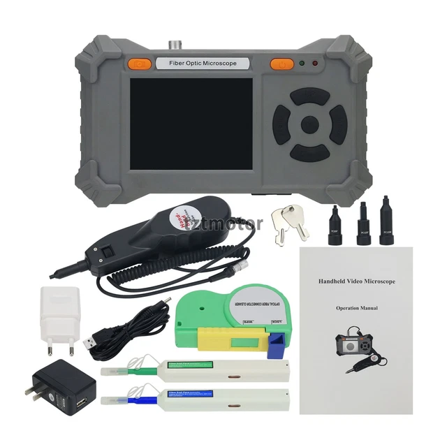 JW5009 250X Fiber Optic Microscope Fiber Handheld Fiber End Inspector Device