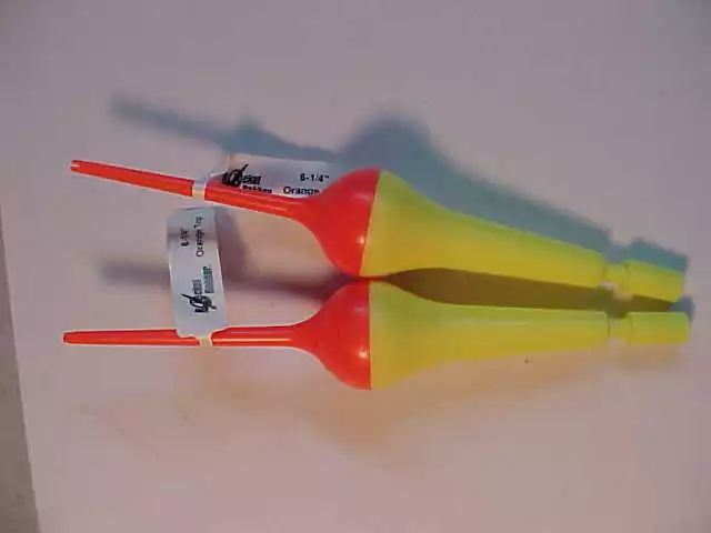 12 New Tackle 2000 Rocket Bobbers Yellow orange 6 1/4 inch fishing