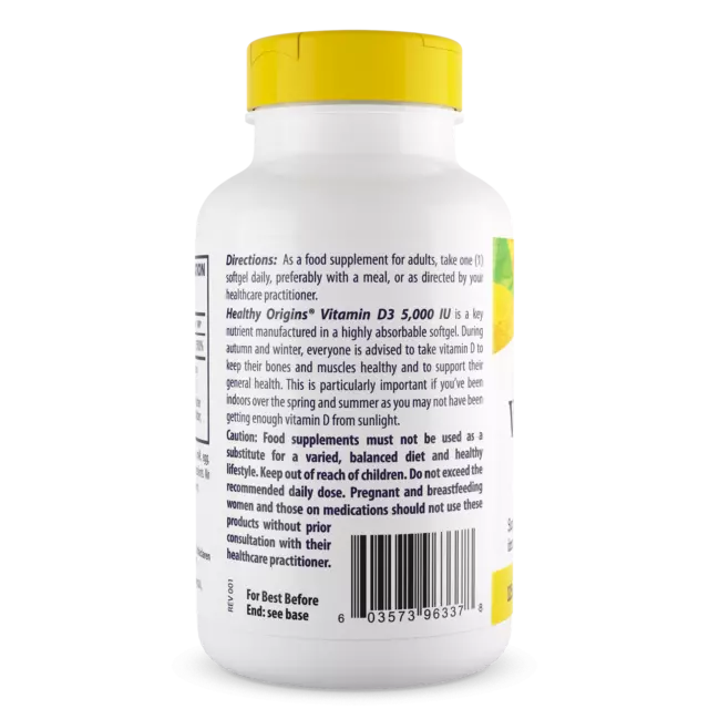 Healthy Origins Vitamin D3 5.000iu 360 Softgels Immungesundheit & starke Knochen 2