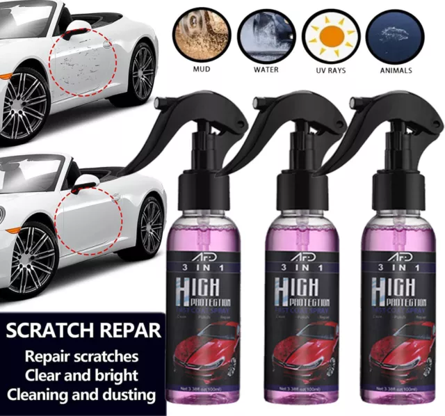 3 in 1 High Protection Quick Car Coat Ceramic Coating Spray Hydrophobic Car  Wax.