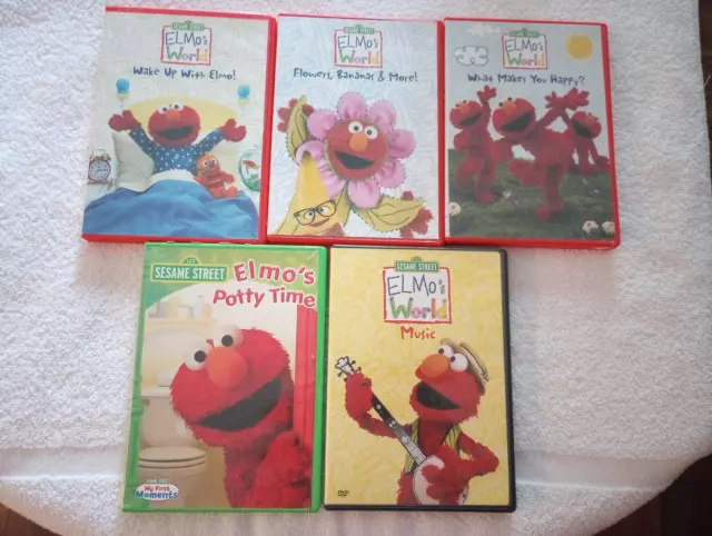 PREOWNED ELMO'S WORLD DVD Lot Set of 5 Sesame Street In ...