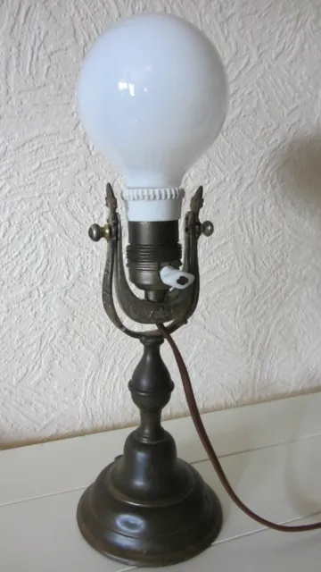 Pendellampe Schiffslampe DRGM Messing Tischlampe Kajüten Lampe Porzellan C&C