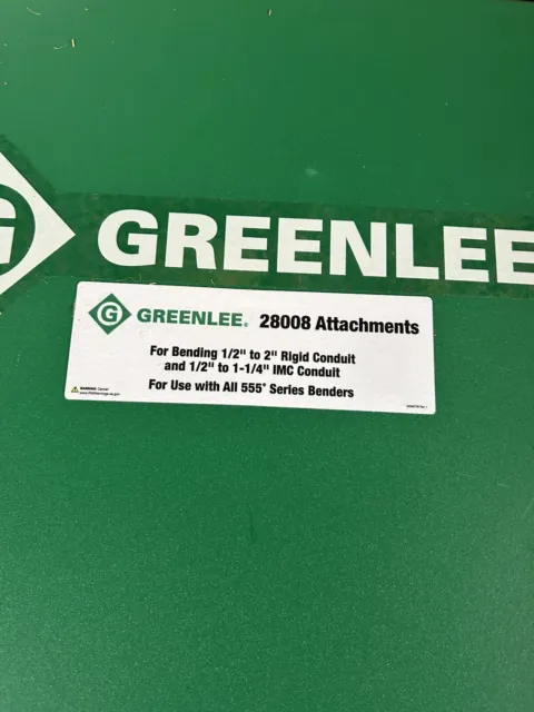Greenlee 28008 Rigid Shoe Group 1/2"-2" fits 555CX, 555DX, 555C Bender. Freeship
