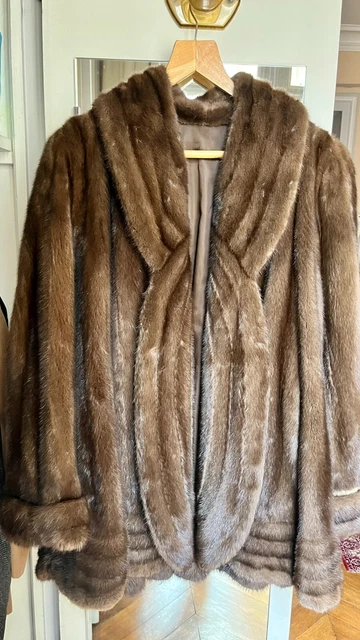 MANTEAU EN VERITABLE FOURRURE ZIBELINE RUSSE bargouzine. talle 46