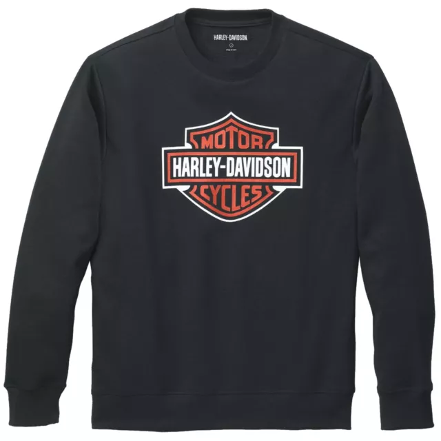 Harley Davidson Pullover Sweatshirt Sweater Pulli Bar&Shield Crewneck Schwarz