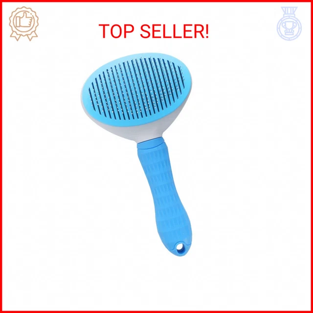 Self-Cleaning Slicker Brush Comb - Best Pet Cat Dog Grooming Long Short Hair