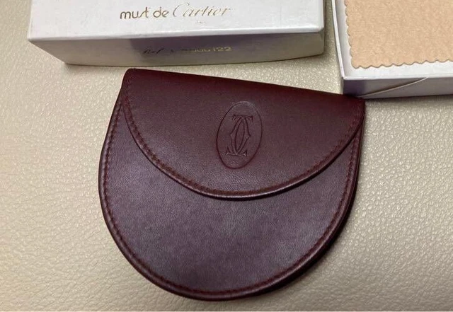 Unused Authentic Cartier Vintage Must Coin Case Purse Deadstock