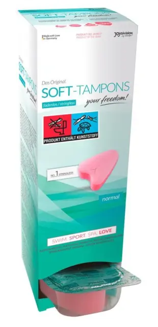 Joydivision Soft Tampons normal  10 Stück, fadenlos, rosa Schwamm