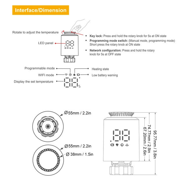 Contrôleur De Température De Radiateur Radio Programmable Intelligente De