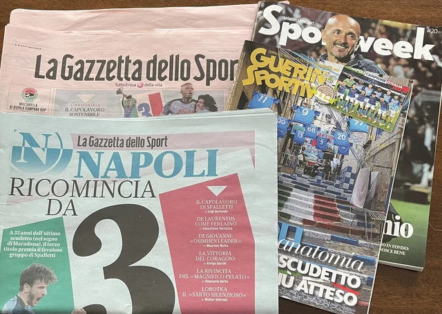 SCUDETTO NAPOLI (Gazzetta 5 Maggio+Speciale Gazzetta+Guerin Sportivo+Sportweek)