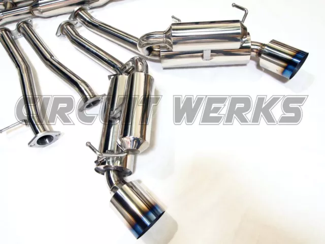 350Z Z33 03-09 Fairlady Z 350 True Dual Y-Pipe Catback Exhaust w/ 4.5 BURNT TIPS