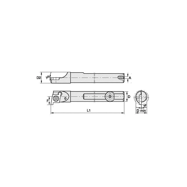 WIDIA CSMI25030R Indexable Boring Bar,5/16",HSS