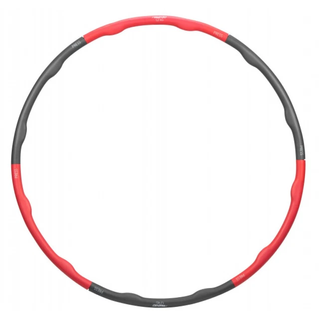 hula-Hoop-Reifen 100 cm Schaumstoff schwarz/rot