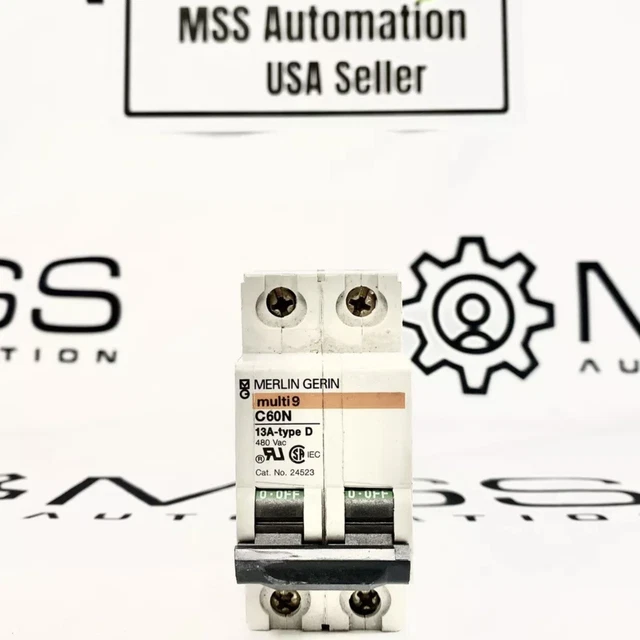 Merlin Gerin MG24523 Circuit Breaker Multi9 C60N 13A-Type D 480V - Fast Ship -