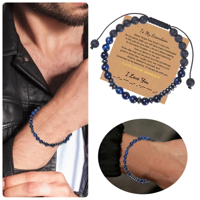 An meine Enkelin Code-Armband I Love You Code-Armbänder, verstellbare Perlen