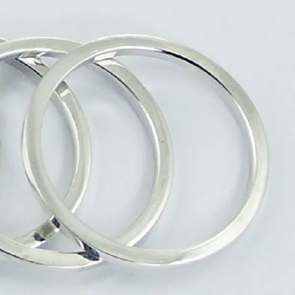 Stack Ring 925 Sterling Silver Set Of Five Rings Stackable 6us 7us 8us Shiny 3