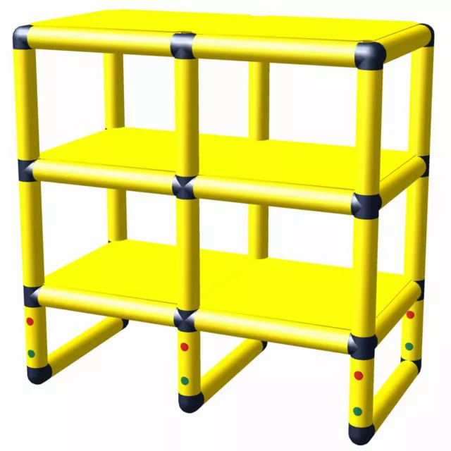 Move and stic scaffale per bambini Doris scaffale per cameretta dei bambini scaffale plastica mobili per bambini 3