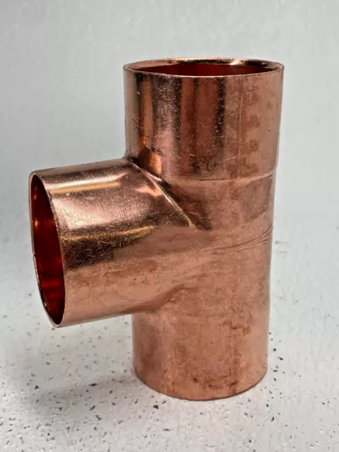 2" CTS Solder Joint Copper Tee Fitting 2